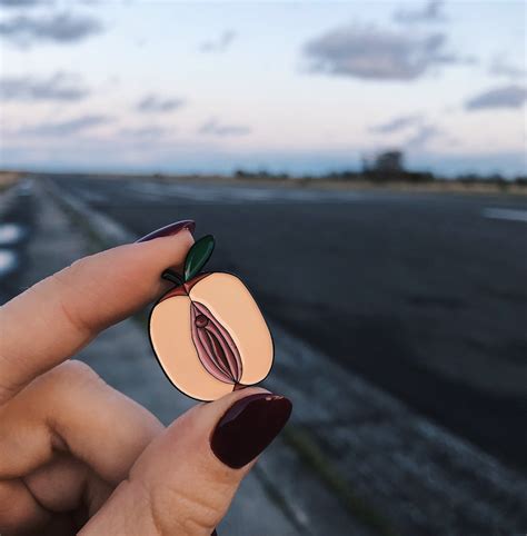 apple vagina enamel pin vagina lapel pin vulva pin etsy