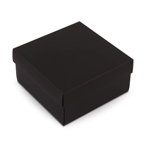 Подарочная коробка - Подарочная черная коробочка из картона 20x20x10 см