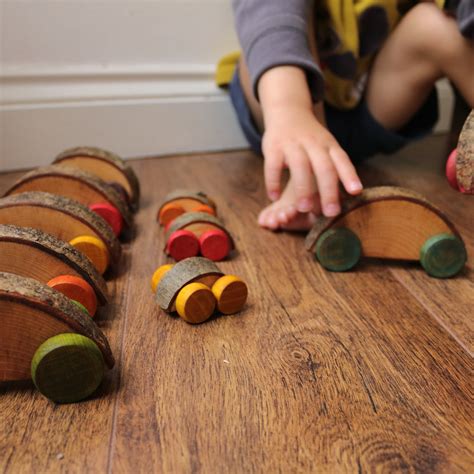 personalised wooden car set  car rainbow set natural wood etsy