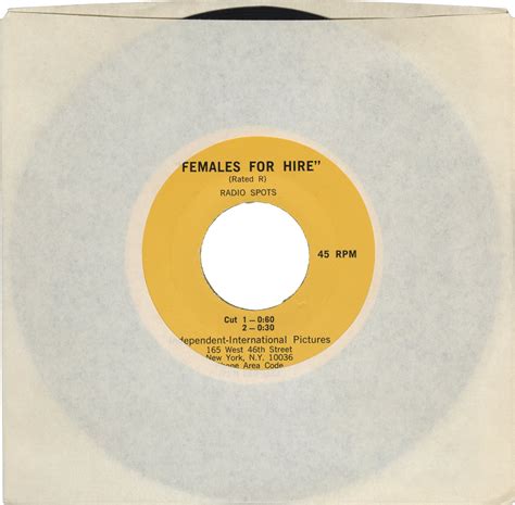 Females for Hire [Der Arzt von St. Pauli] (Original vinyl 45 RPM record