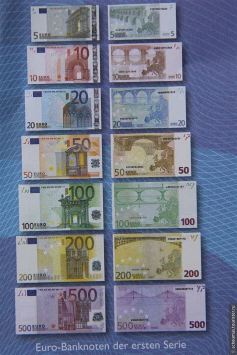 Купюры в 500 и 200 евро