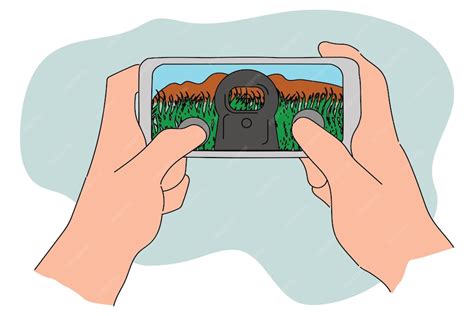 premium vector hand holding  smartphone playing fps shooting mobile