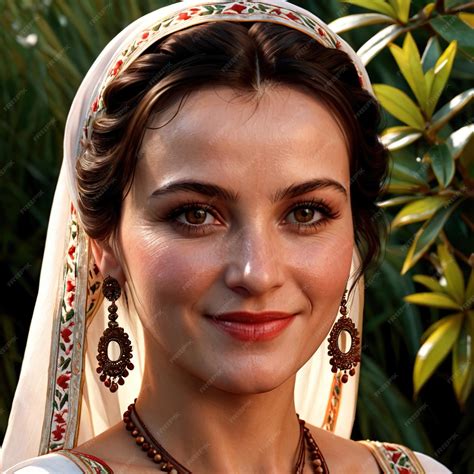 Albanian woman from Albania typical national citizen | Premium AI