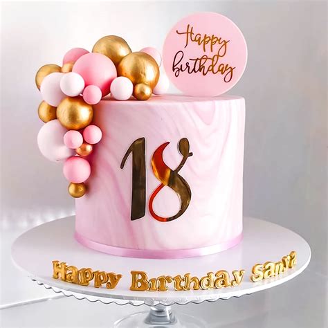 Pink 18th Birthday Cakes