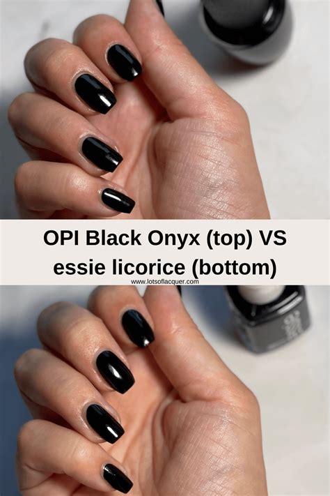 OPI Black Onyx Review (Plus essie licorice Comparison) — Lots of Lacquer