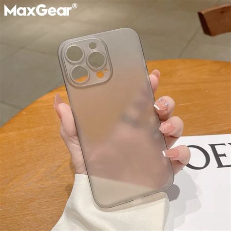 Ультратонкий матовый прозрачный чехол для iPhone 15 14 13 12 Mini 11 ...