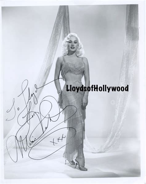 Mamie Van Doren Hand Signed Inscribed Autograph Legendary Blonde
