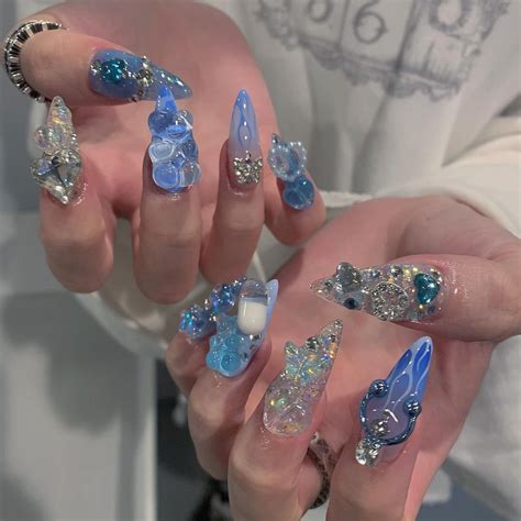 LILY PINKS on Instagram: “🫧 blue luv ( ︎) new design mix🥓 みんなおそろいしてくれる🥺 ...