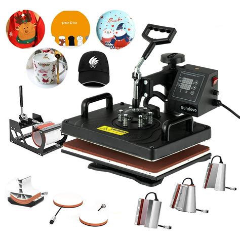 Heat Press- Nurxiovo 8 in 1 Swing Away Digital Heat Press Machine, 12x15 inches Vinyl Transfer ...