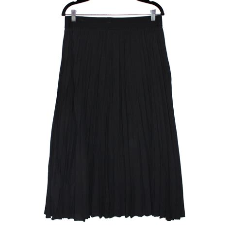 Other Andi + James Black Pleated Midi Skirt Size XLarge | Grailed