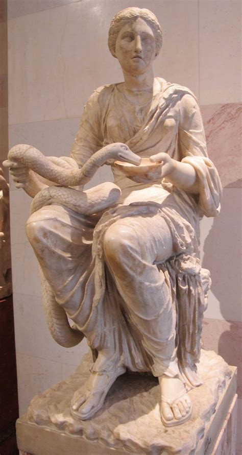In Greek and Roman mythology, Hygieia (also Hygiea or Hygeia, Greek ...
