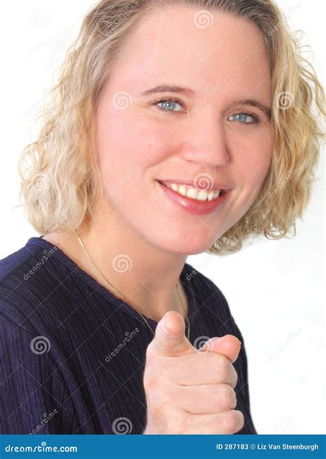 usted es el imagen de archivo imagen de gesto muchacha