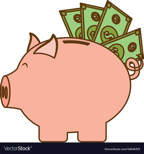 Piggy bank money icon image Royalty Free Vector Image