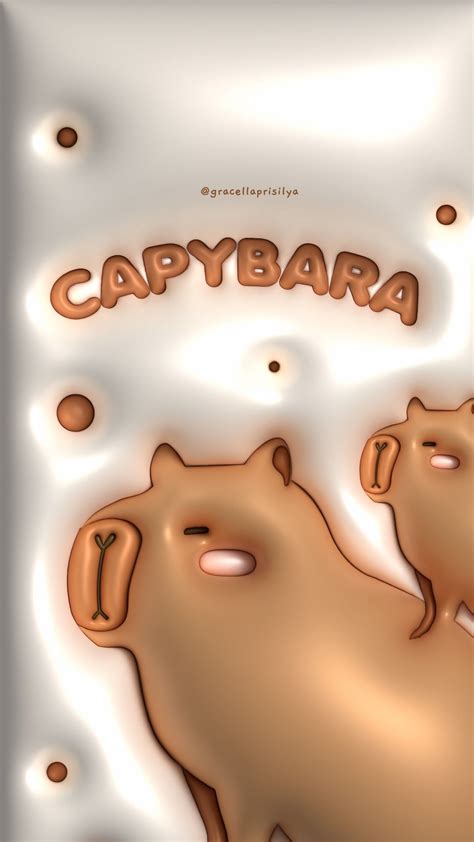 CAPYBARA 3D WALLPAPER | Капибара, 3d обои, Рисунки пузырями