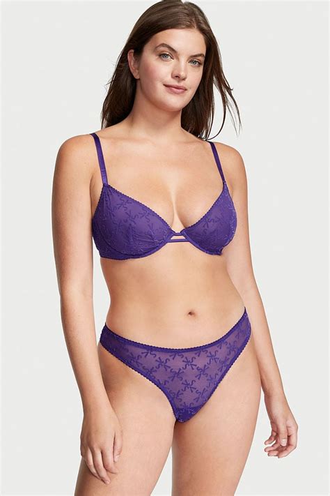 Victoria's Secret Logo Mesh Thong Knickers | Victoria's Secret Ireland