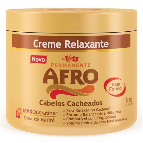 Permanente Para Cabelos Afros - Creme Relaxante Afro Permanente Niely Cabelos Cacheados 500g ...