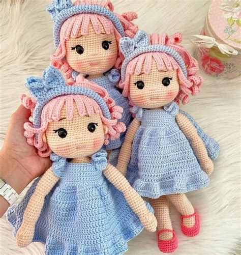 Куколка с розовыми волосами крючком. Амигуруми схемы и описания. Автор ...