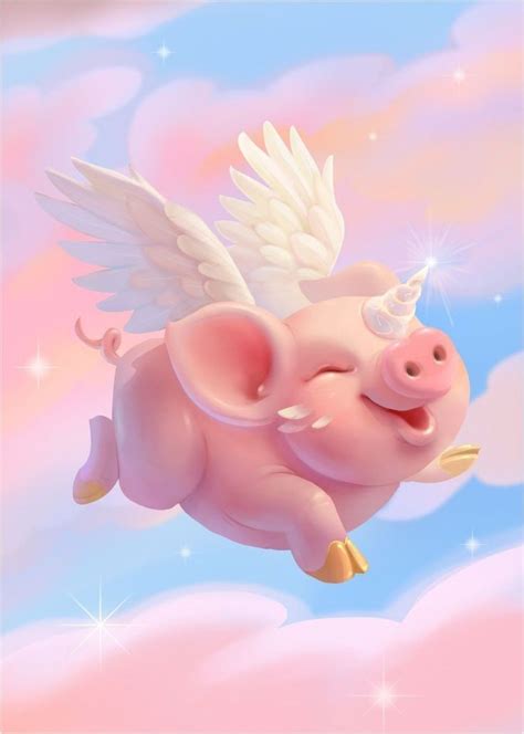 Pin by Владимир on Летающая свинья | Pig illustration, Flying pigs art ...