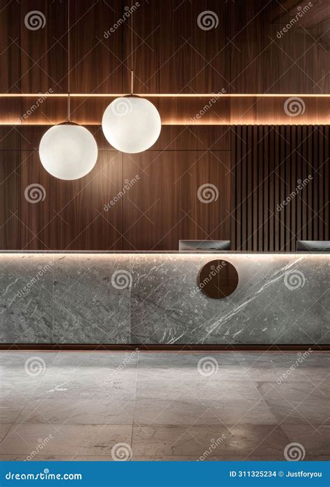 The Lobby With A Reception Desk Stock Photography | CartoonDealer.com ...