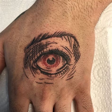 Red eye tattoo by Berker Ozekmek from Istanbul. https://www.instagram ...