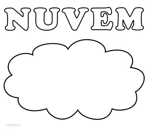 Desenhos de Nuvem para colorir - Páginas para impressão grátis