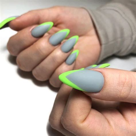 Неоновый френч | Nails, Beauty