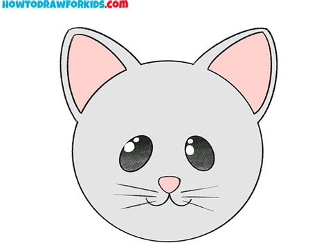 How to Draw a Cat Face - Easy Drawing Tutorial For Kids