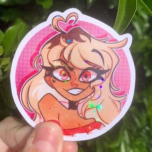 Helluva Boss Human Disguises Holographic Stickers - Etsy Australia
