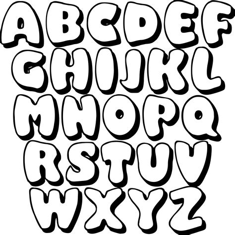 Large Bubble Letters M - 10 Free PDF Printables | Printablee