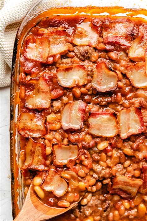 BBQ Bacon Baked Beans - Cook Dinner Tonight