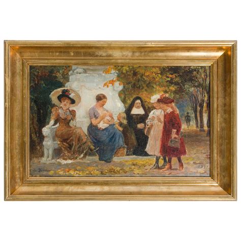 19th Century Danish Oil Painting of La Donna by Otto Bache at 1stdibs