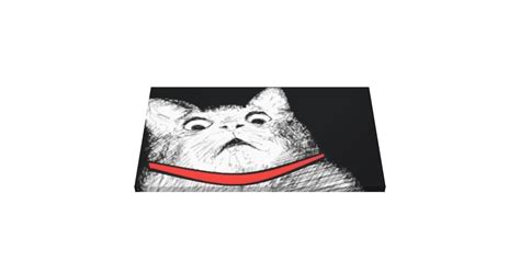 Surprised Cat Gasp Meme - Wrapped Canvas | Zazzle