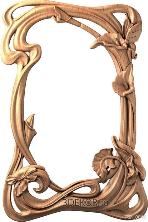 Рама Пионы. Рамы из дерева. Резные изделия, готовые/на заказ.