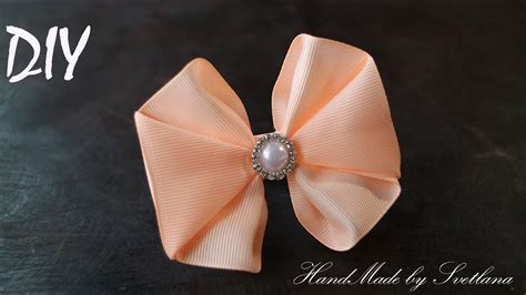 Красивые бантики из репсовой ленты резинки Grosgrain ribbon bow - YouTube