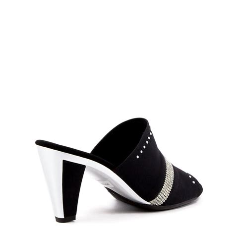 Black Evening Heels By Onex Shoes / Giselle Black Silver – Erik's Shoes