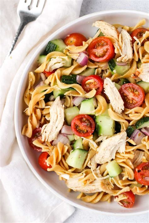 Gluten Free Pasta Salad with Chicken - Eats by April