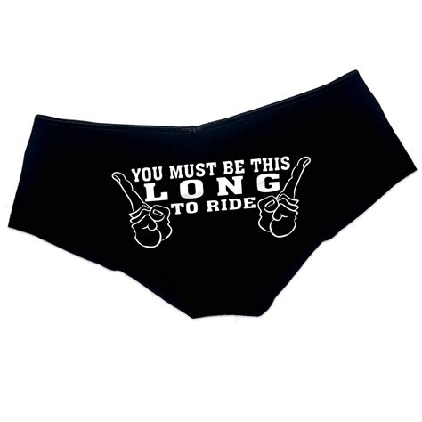 You Must Be This Long To Ride Panties Funny Naughty Panties Booty