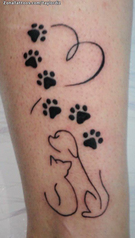 Tattoo of Footprints, Dogs, Cats