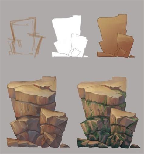 Камень. | Concept art tutorial, Digital painting tutorials, Digital ...