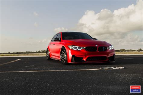Ruby Red BMW M3 on Air Suspension and VOSSEN Wheels — CARiD.com Gallery