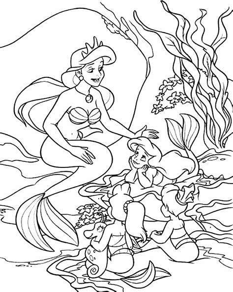 Desenhos de Pequena Sereia para colorir - Pop Lembrancinhas