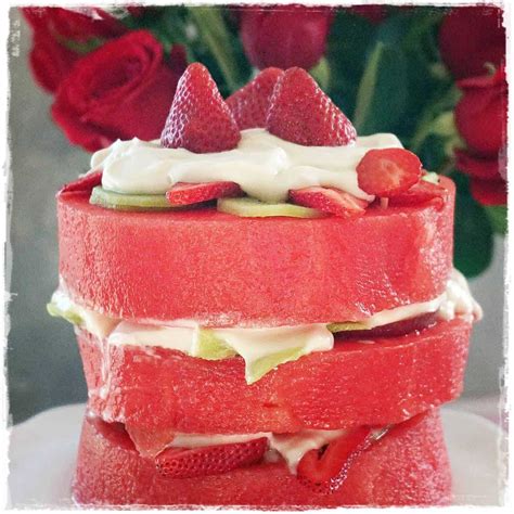 Watermelon Fruit Cake Vegan Gluten Free | Planted365