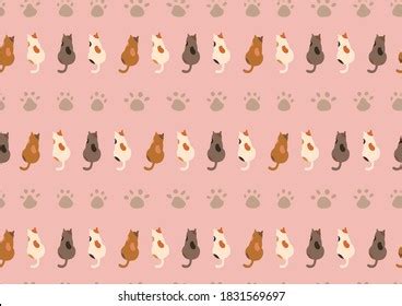 Cat Paw Print Background Stock Vector (Royalty Free) 1831569697 ...