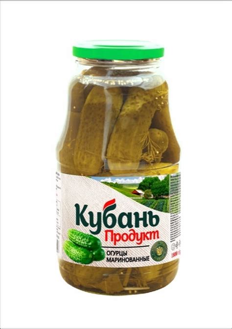 Купить Бакалея Кубань продукт Огурцы маринованные 1800 гр , ст (6 ...