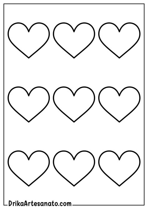 Coração Para Imprimir Pdf - Modelo De Coracao De Pagina Inteira Para Imprimir Small Heart Template