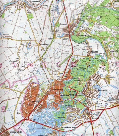 Карта города Новомосковск - Карты городов России