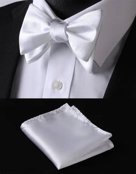 New Hot selling color Solid Pre tied Silk Feel Satin Tuxedo bow ties ...