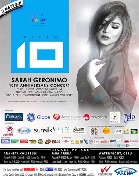 Sarah Geronimo Perfect 10 Concert - Philippine Concerts