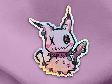 Mimikyu Inspired Vinyl Stickerweirdcore Pokemon - Etsy