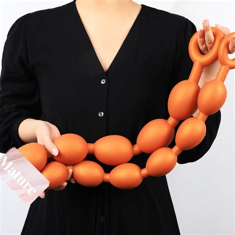42cm 16 Fantasy Silicone Dildo Eggs Anal Beads, Butt Plug With Silicone